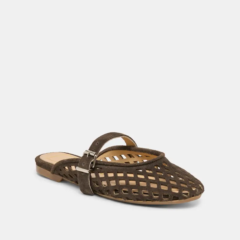 Mirian Flats Dk Brown Suede 2