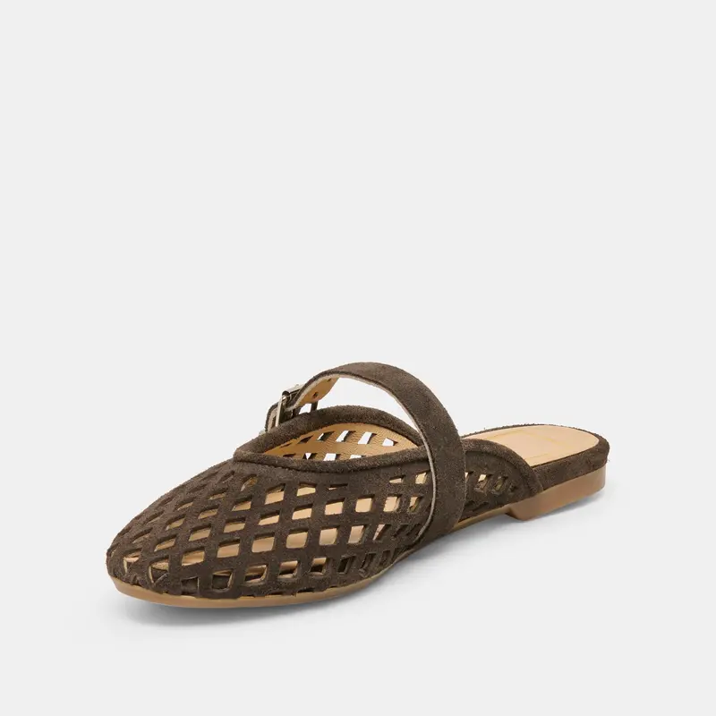Mirian Flats Dk Brown Suede 4