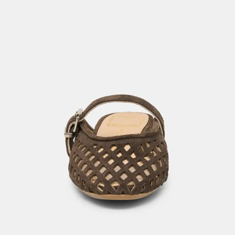Mirian Flats Dk Brown Suede 6