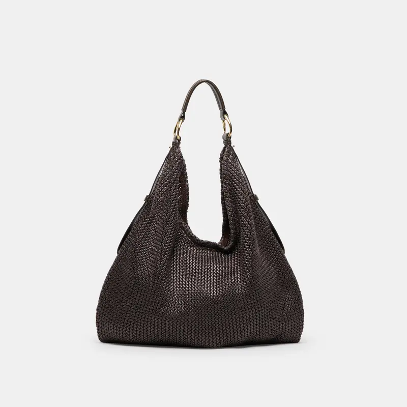 Miriel Tote Chocolate Raffia 1