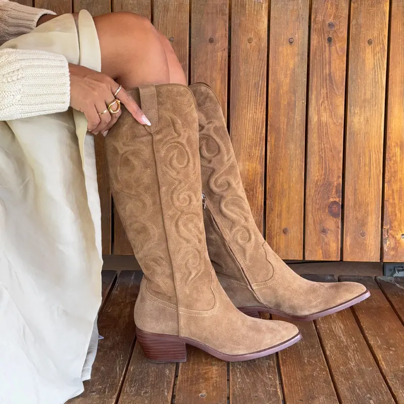 Mirla Boots Lt Brown Suede 10