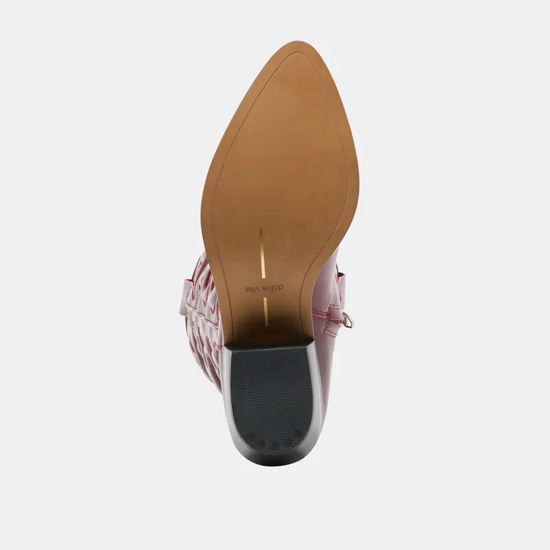 Mirla Wide Calf Boots Oxblood Leather 11