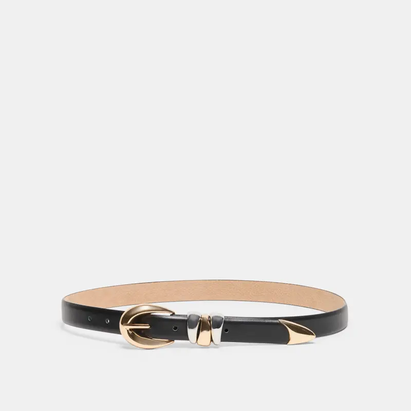 Mixed Metal Buckle Belt Black 1