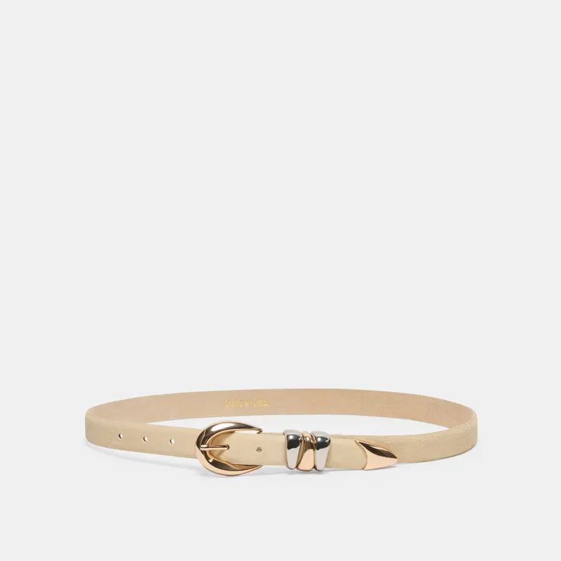 Mixed Metal Buckle Belt Sand 1