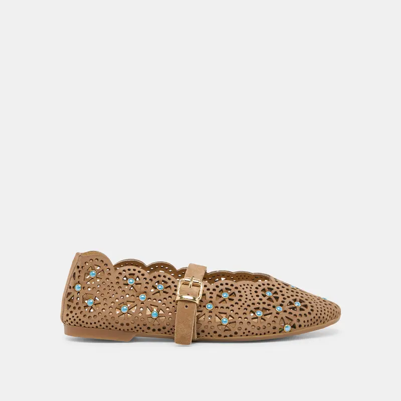 Morgin Ballet Flats Mushroom Suede 1