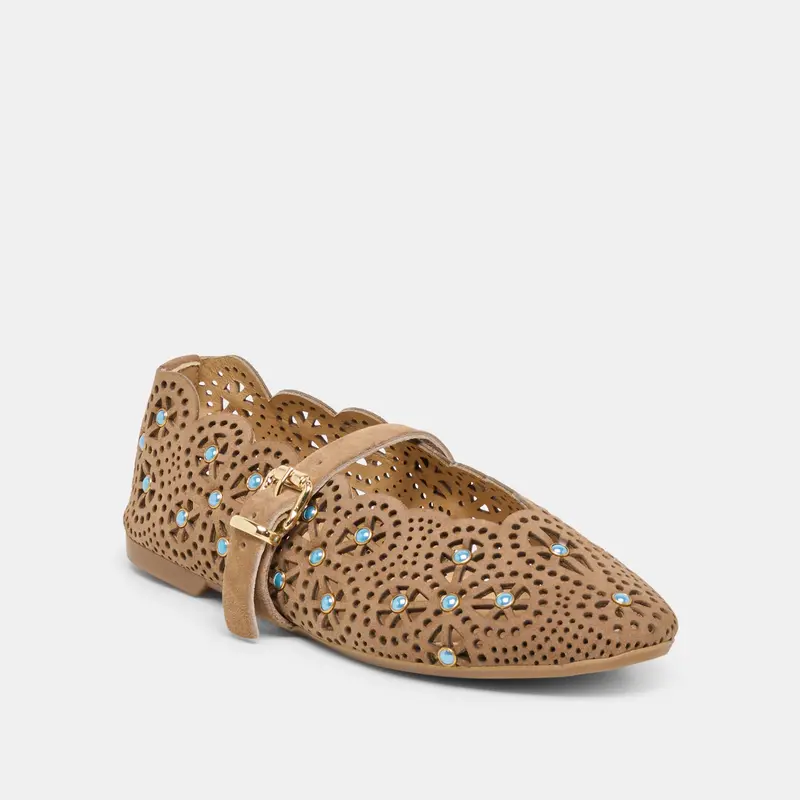 Morgin Ballet Flats Mushroom Suede 2