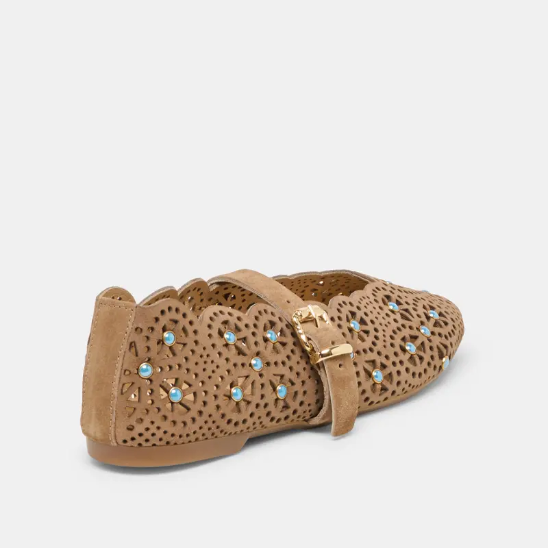 Morgin Ballet Flats Mushroom Suede 3