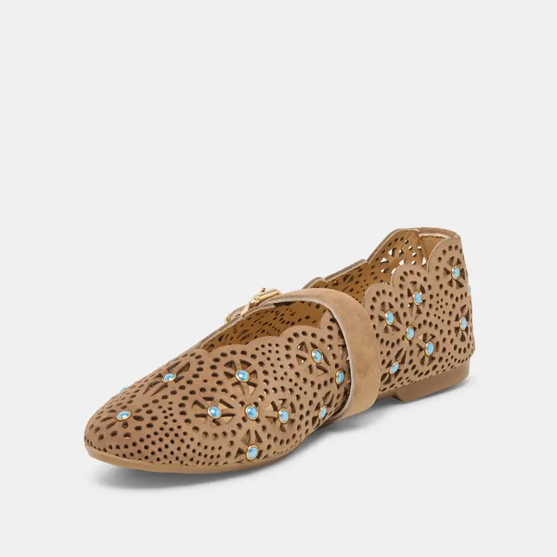 Morgin Ballet Flats Mushroom Suede 4