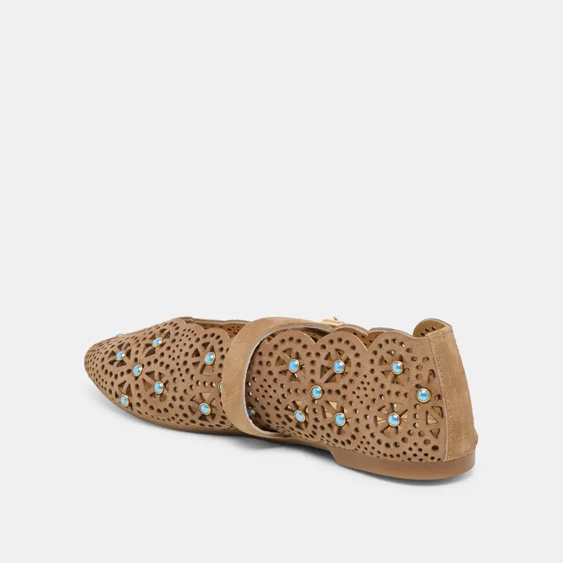 Morgin Ballet Flats Mushroom Suede 5
