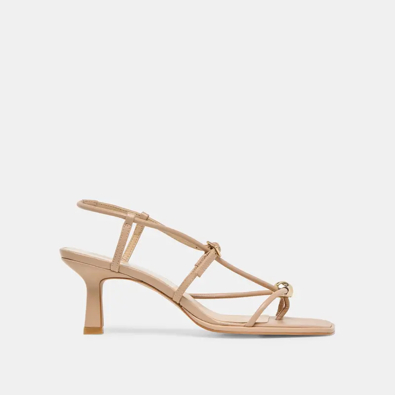 Mylee Wide Heels Light Tan Leather 1