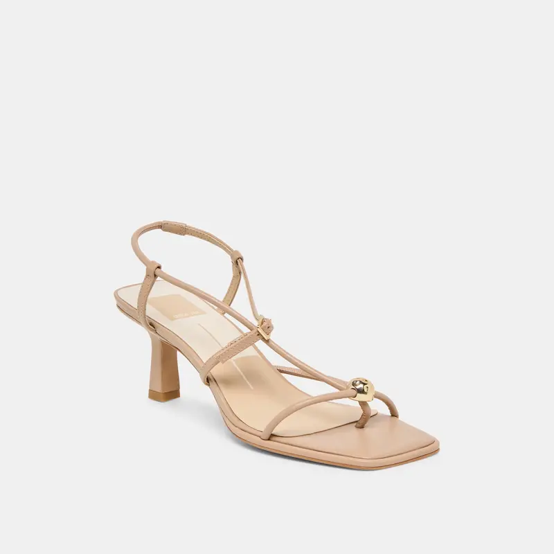 Mylee Wide Heels Light Tan Leather 2