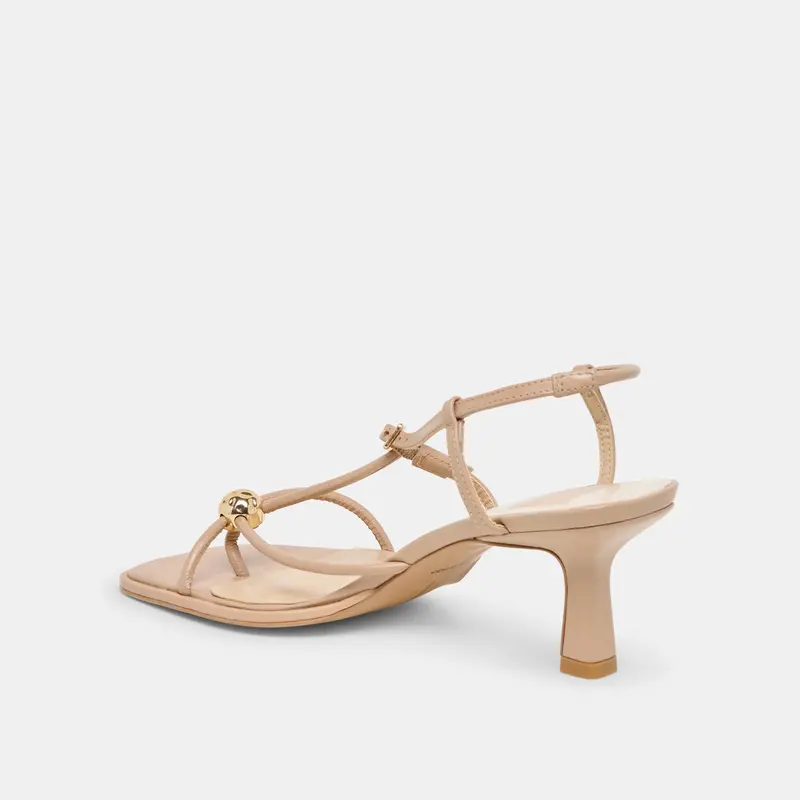 Mylee Wide Heels Light Tan Leather 5