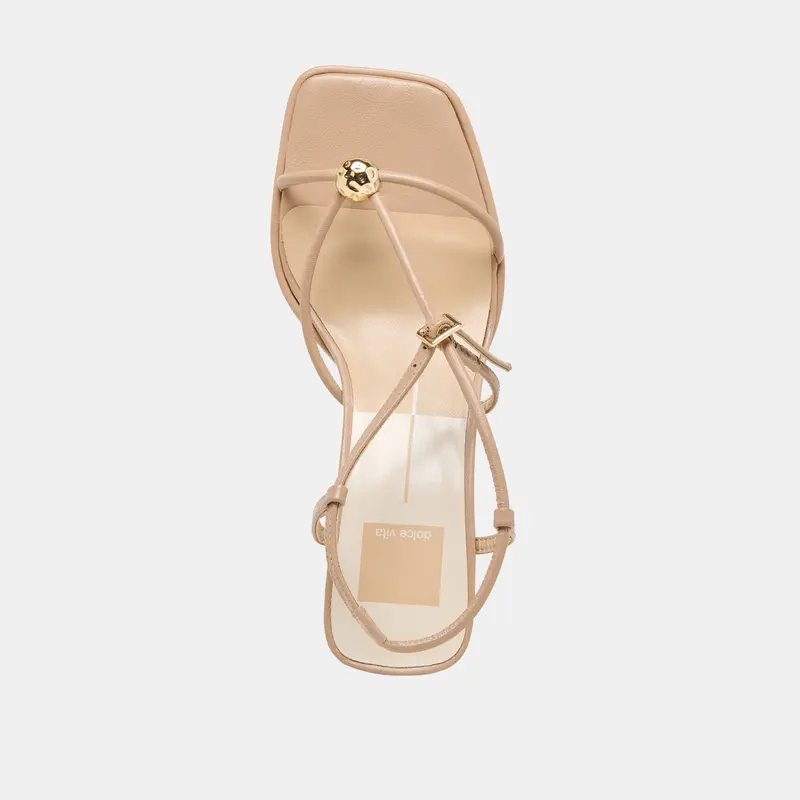 Mylee Wide Heels Light Tan Leather 8