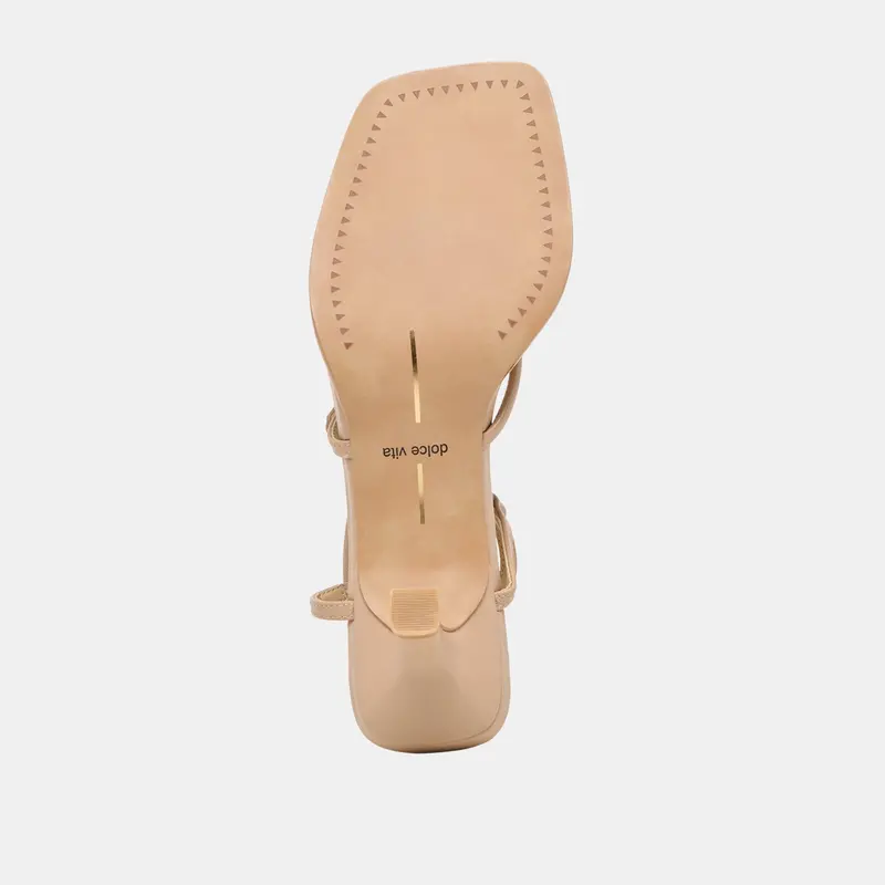 Mylee Wide Heels Light Tan Leather 9