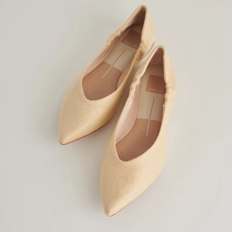 Nadav Ballet Flats Lt Natural Raffia - Re:Vita 1
