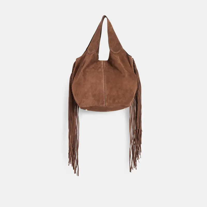 Nakoma Shoulder Bag Chocolate Suede 1
