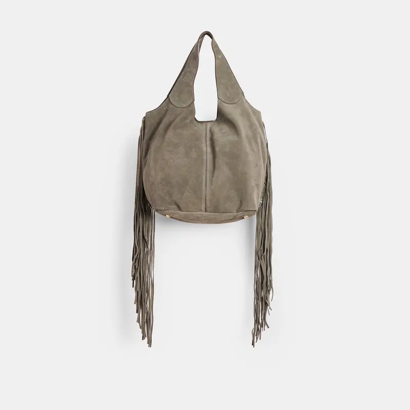 Nakoma Shoulder Bag Olive Suede 1