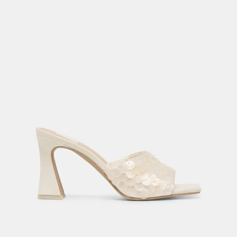 Nandy Confetti Heels Ivory Sequin 1