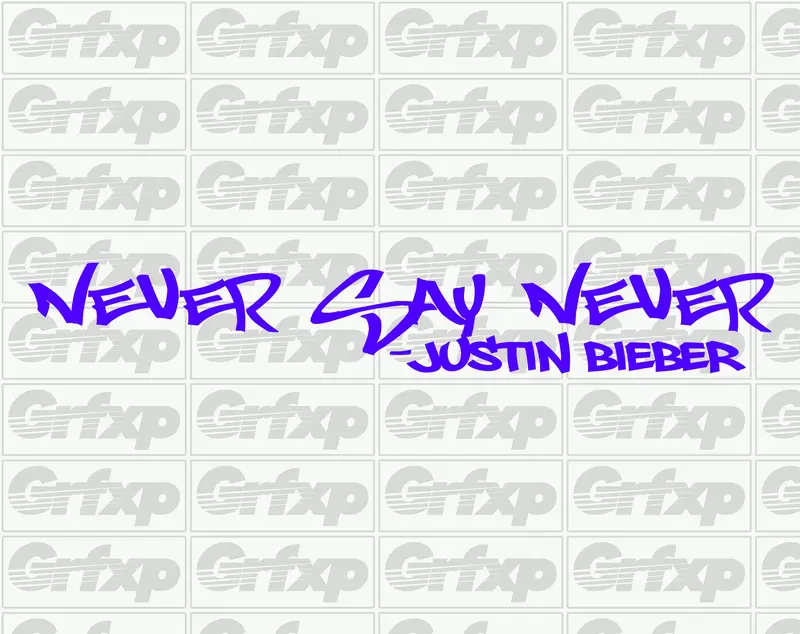 Never Say Never, Bieber Sticker 1