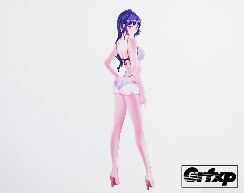 Nicole Anime Drift Girl Printed Sticker 1