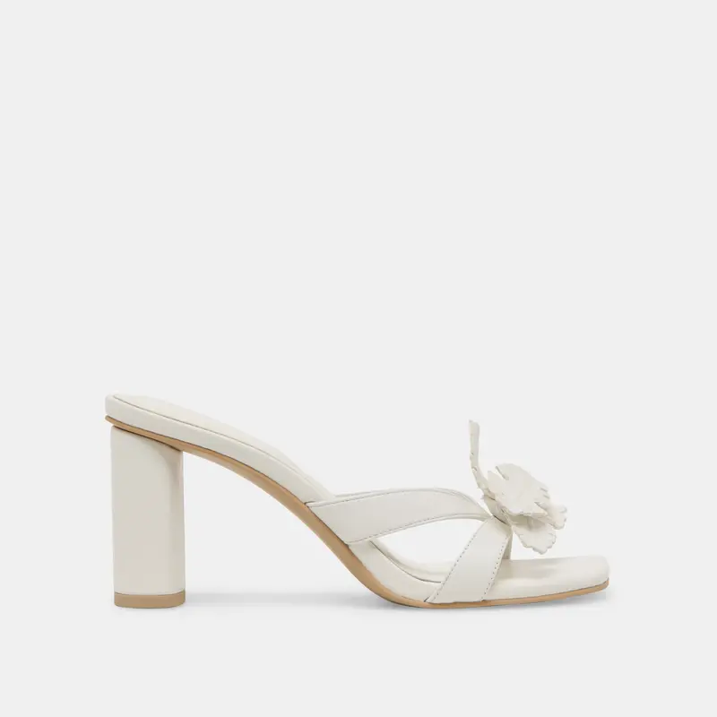 Nikil Heels White Leather 1