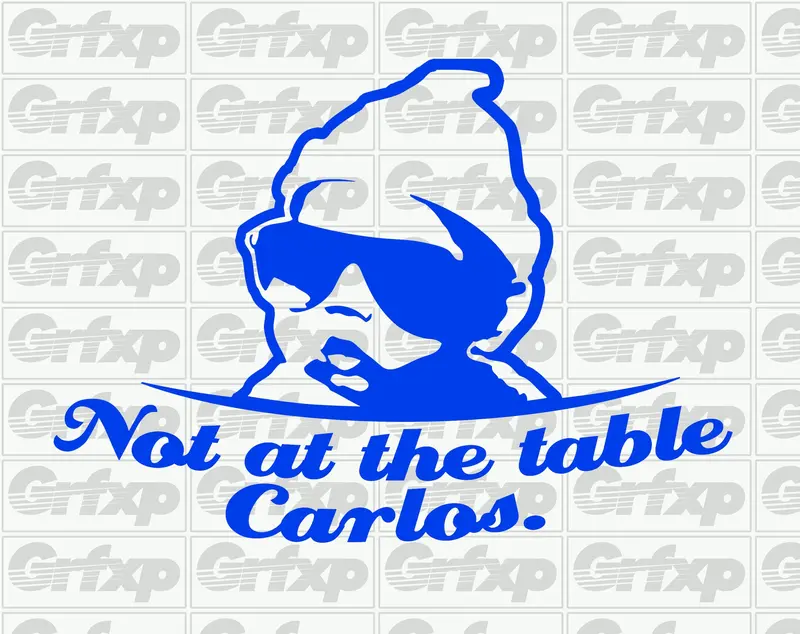 Not At The Table Carlos Sticker 1