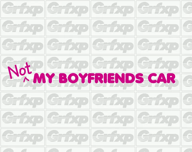 Not My Boyfriends Car Sticker 1