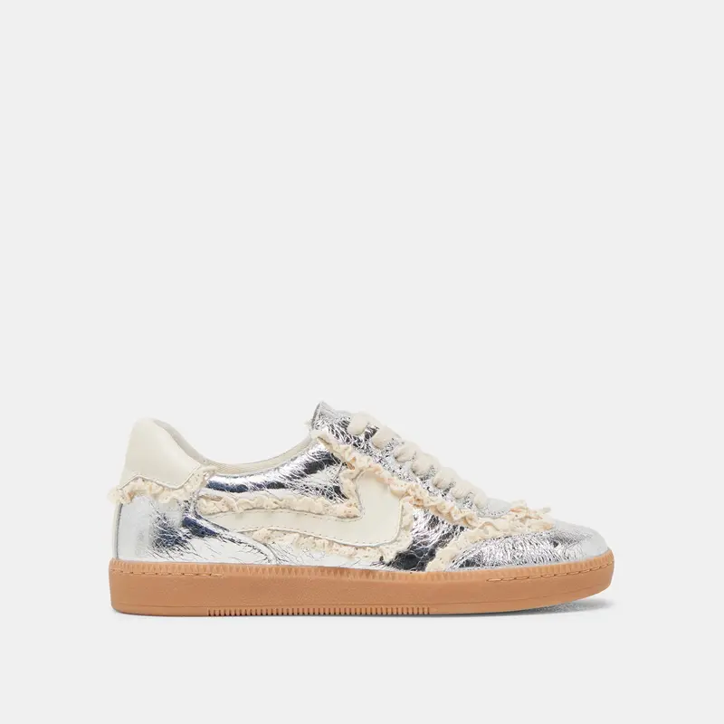 Notice Lace Sneakers Silver Distressed Leather - Re:Vita 1