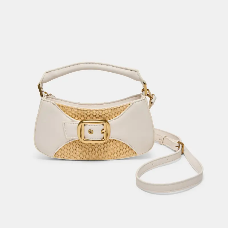 Nuala Raffia Handbag White Stella 1