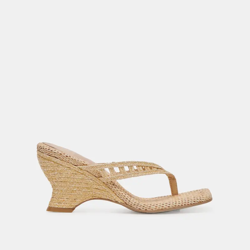 Nullah Wedges Lt Natural Raffia - Re:Vita 1