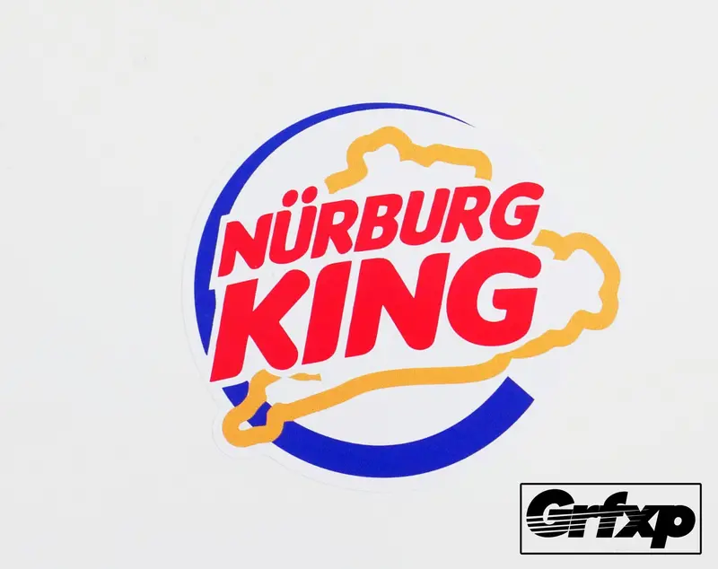 Nurburgking (Burger King Parody) Printed Sticker 1