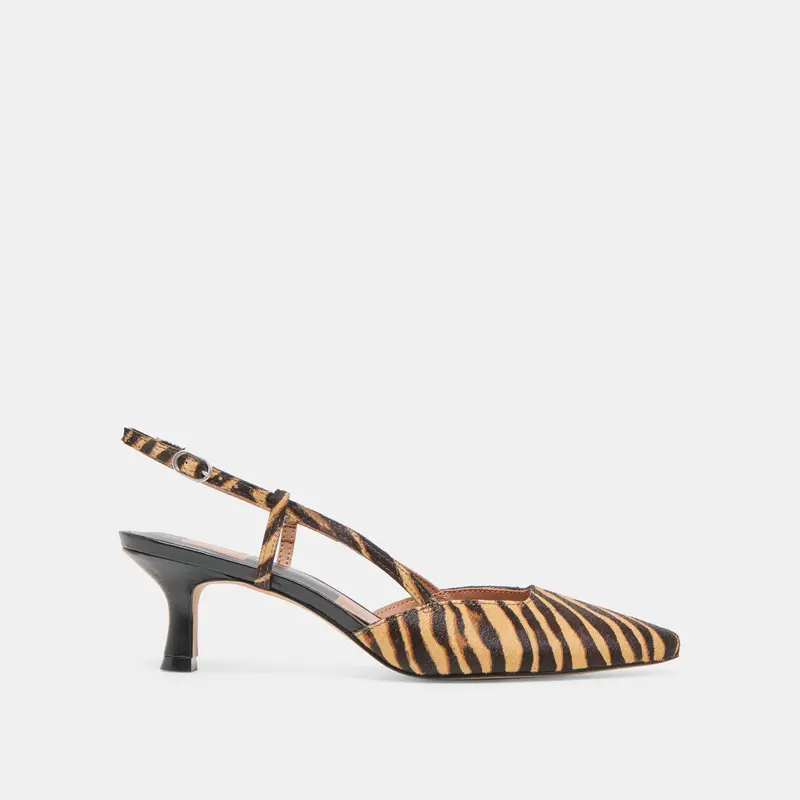 Odela Heels Tiger Calf Hair 1