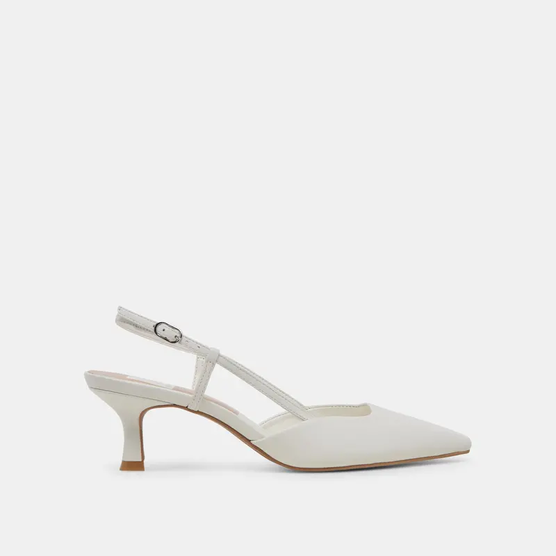 Odela Heels White Leather 1