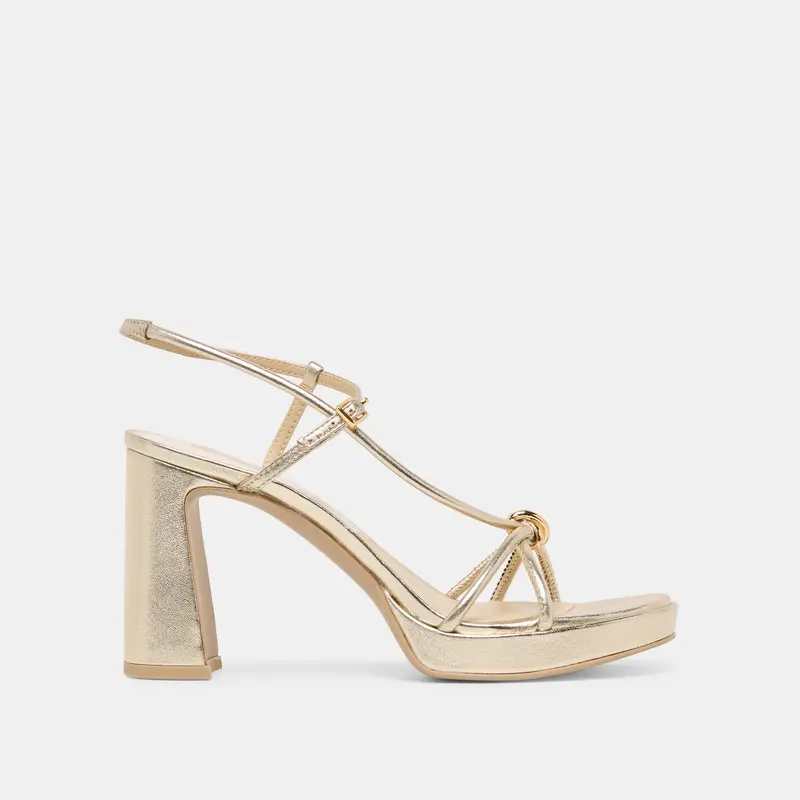Odete Heels Gold Leather 1