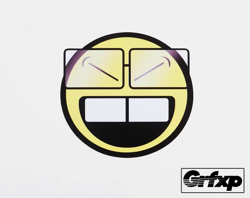 Oh, Herrow Smiley Printed Sticker 1