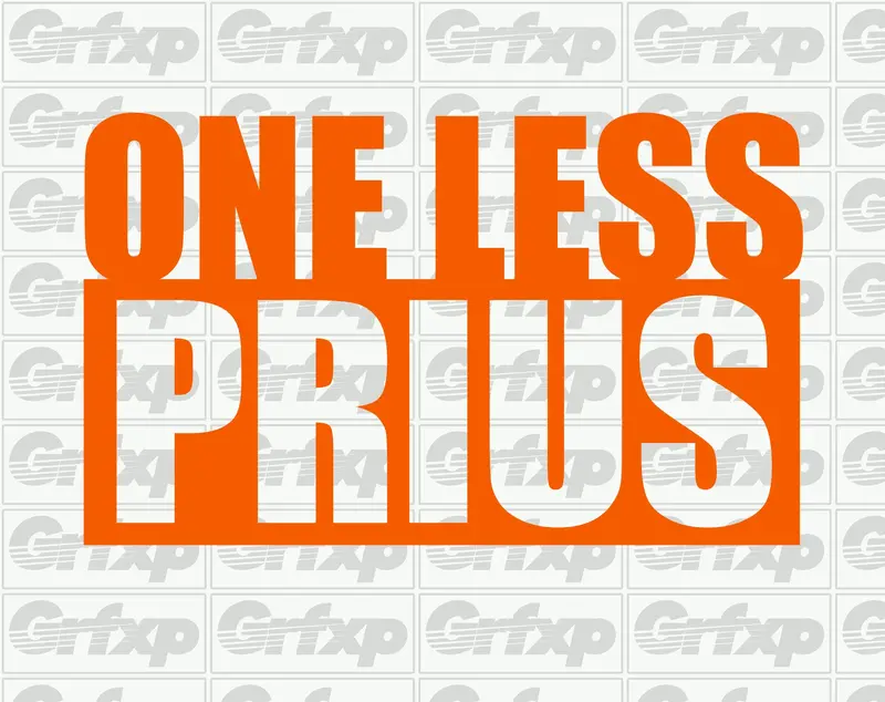One Less Prius Sticker 1