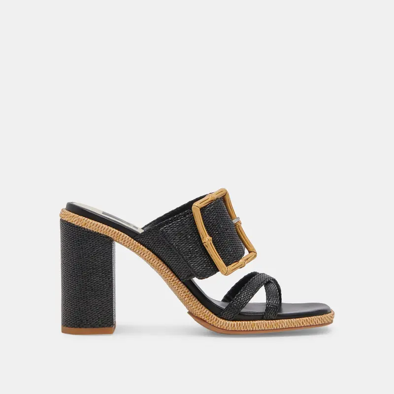 Onnie Heels Onyx Raffia - Re:Vita 1