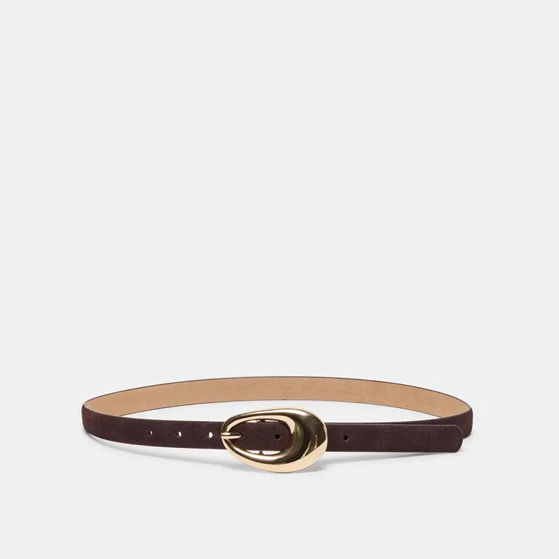 Organic Oval Buckle Belt Mahogany Gold 1