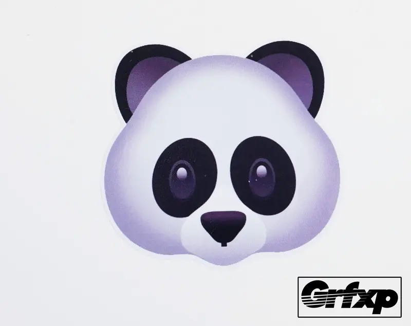 Panda Emoji Printed Sticker 1