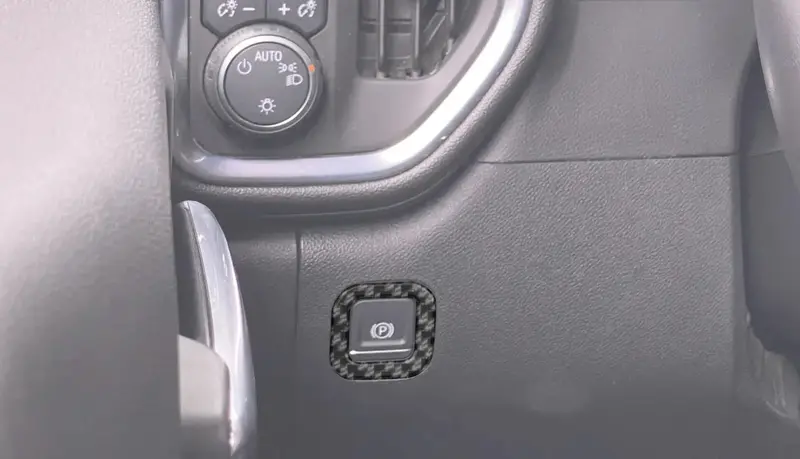 Parking Brake Accent Overlay Fits 2019-2021 Chevrolet Silverado 1