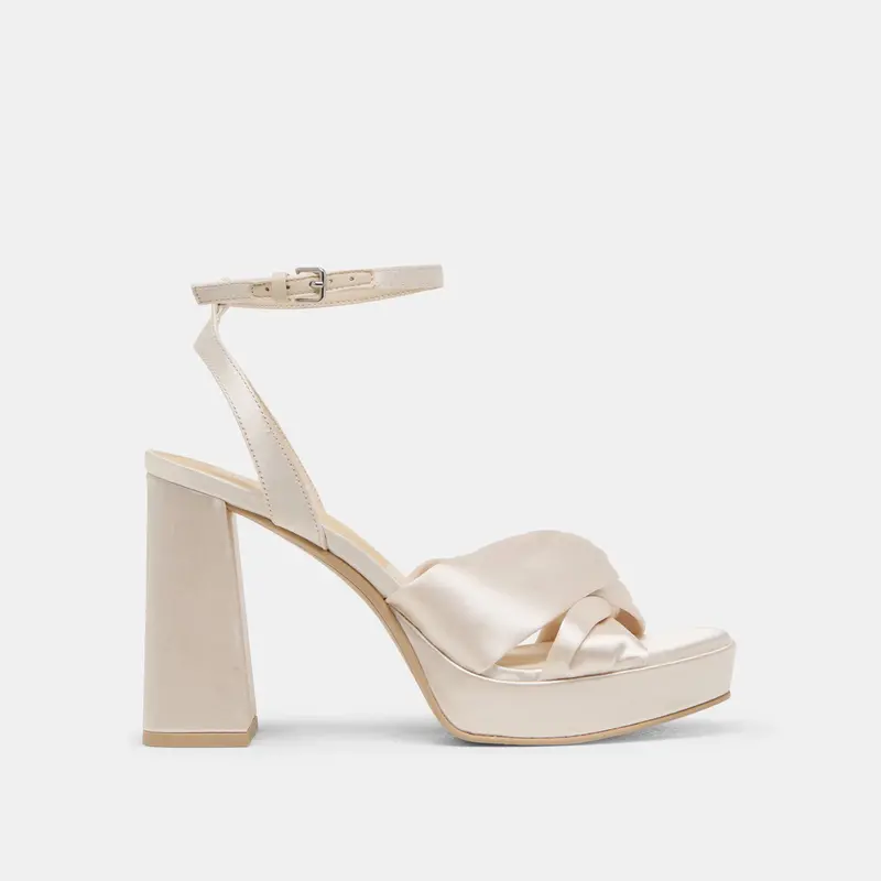 Parlo Heels Ivory Satin 1