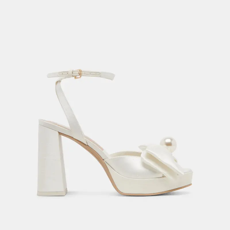 Patton Heels Ivory Satin 1