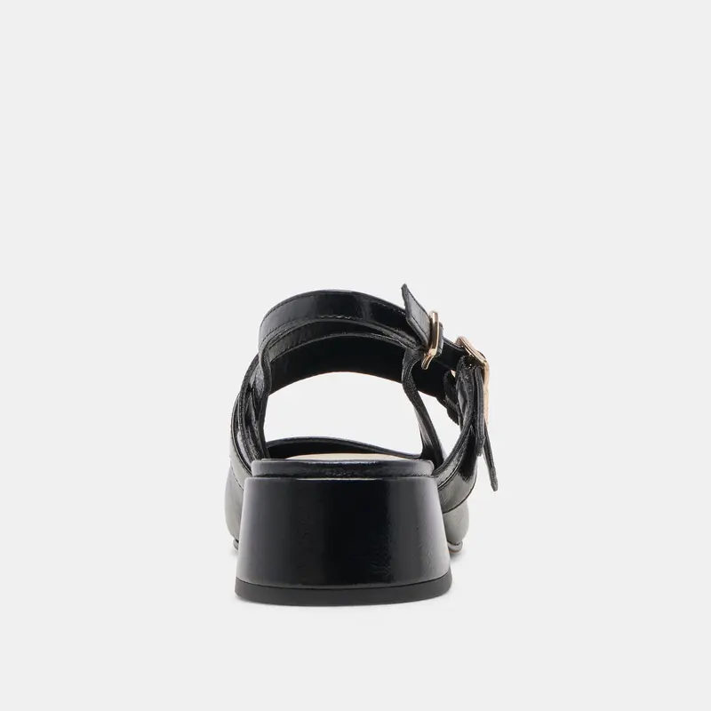 Patzy Heels Midnight Crinkle Patent Leather 10