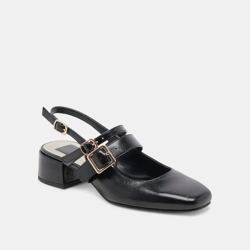 Patzy Heels Midnight Crinkle Patent Leather 3