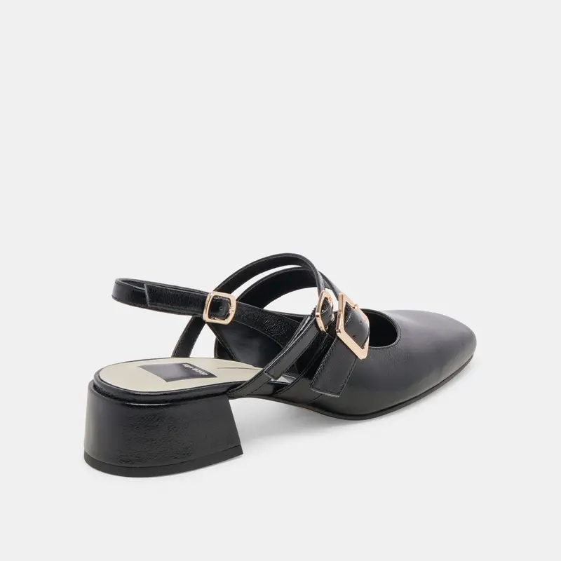 Patzy Heels Midnight Crinkle Patent Leather 5