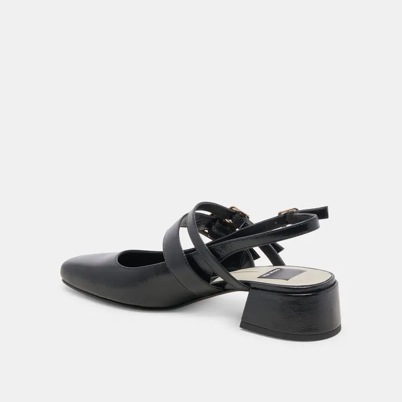 Patzy Heels Midnight Crinkle Patent Leather 8