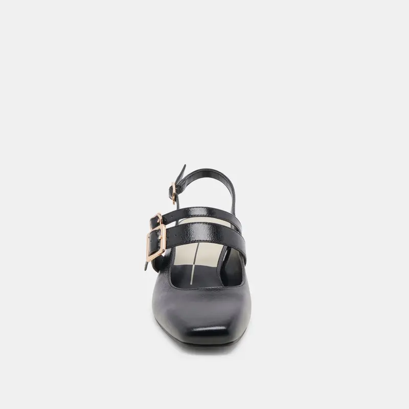 Patzy Heels Midnight Crinkle Patent Leather 9