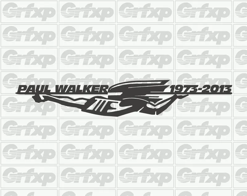 Paul Walker 1973-2013 Supra Graphic Sticker 1