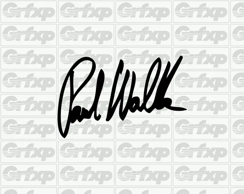 Paul Walker Signature Sticker 1