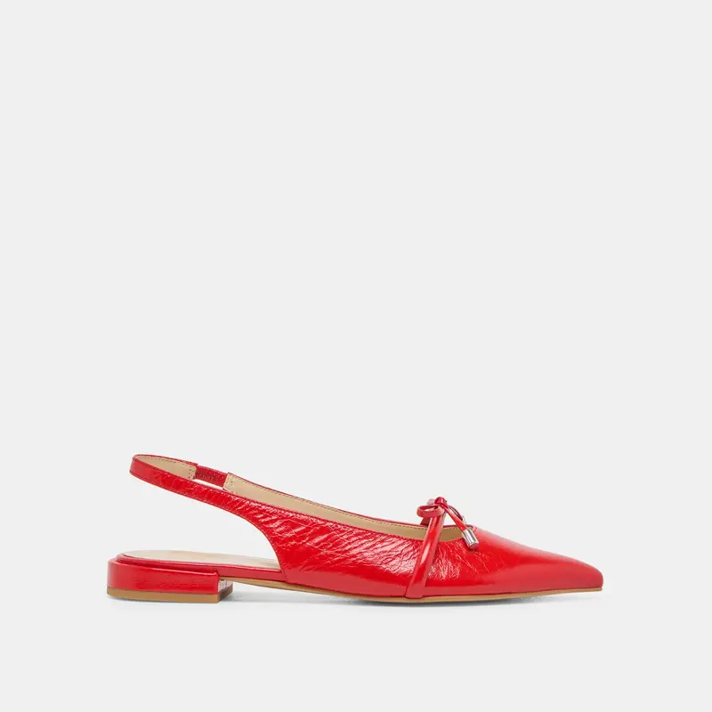 Payge Flats Chili Crinkle Patent 1